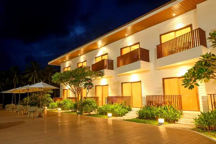 Camiguin Nouveau Resort at night