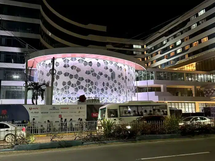 Mahi Atrium Curtain Wall - Night View