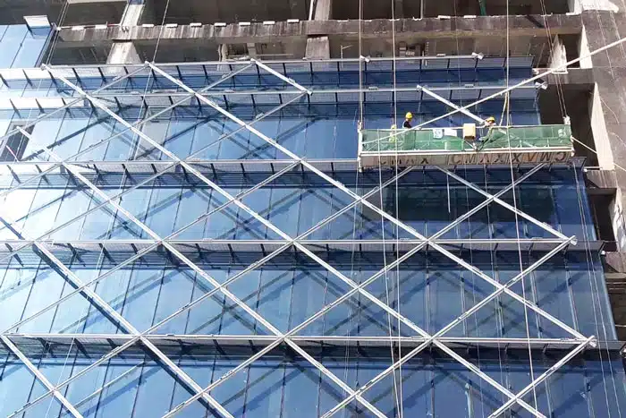 Stick Curtain Wall Construction
