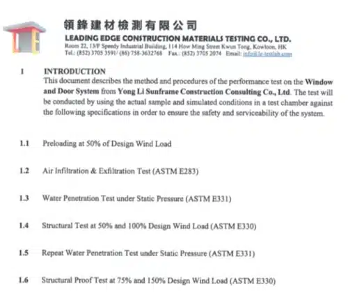 ASTM Certified Façade Systems