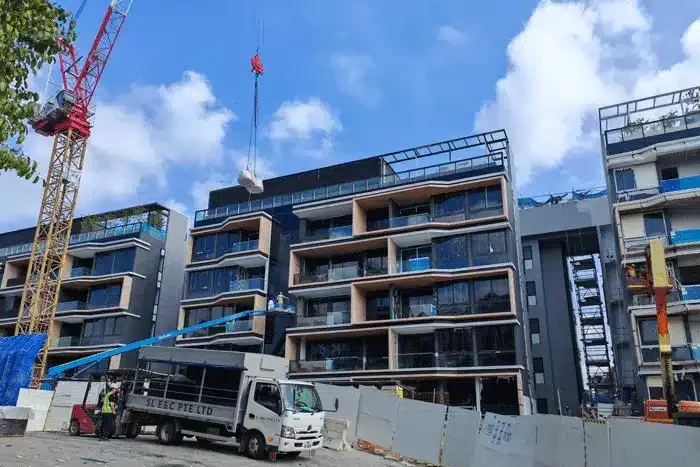 Peak Residence Singapore Facade during Construction