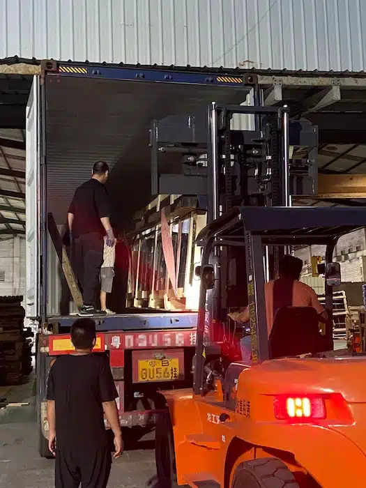Curtain wall glass panels- Loading