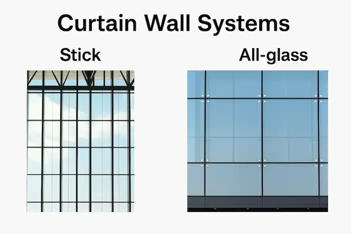 Stick Curtain Wall vs All-Glass Curtain Wall