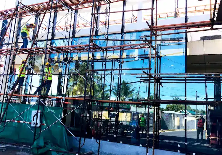 CJIA Airport Facade During Construction