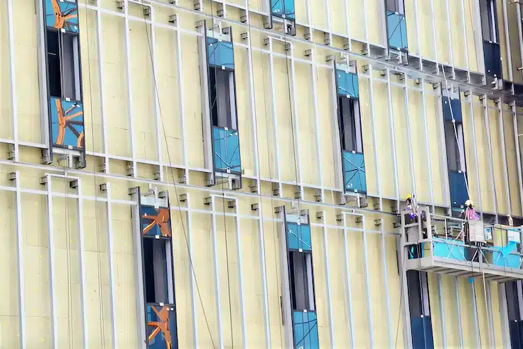 Rock Wool Insulation Installation