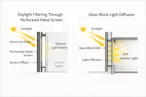 استراتيجيات ضوء النهار في تصميم الواجهات
