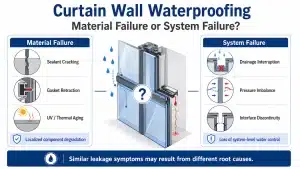 curtain wall waterproofing failure