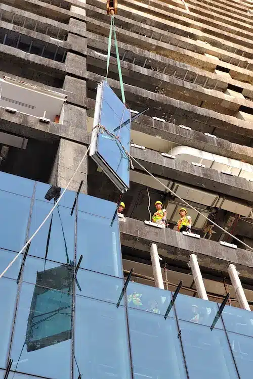 Unitized Curtain Wall Installation